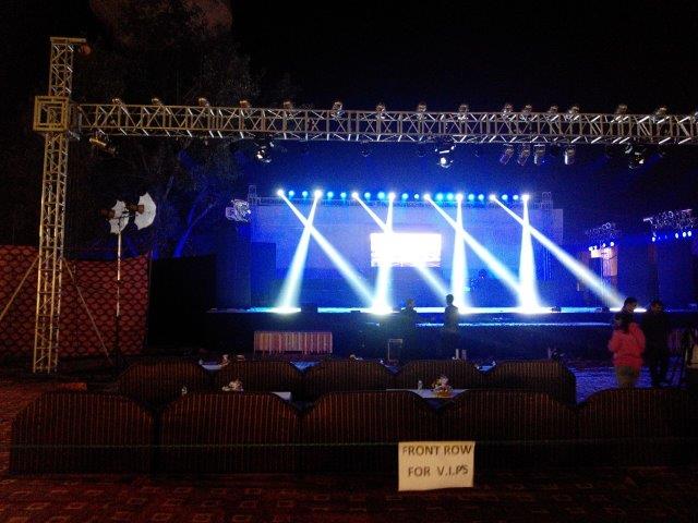 Stage & lights setup